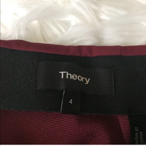 Theory Navalane Neoteric Ponte Pants Burgundy - Picture 5 of 7